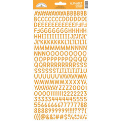 Alphabet Soup - Doodlebug - 6"x12" Puffy Alpha Stickers - Tangerine