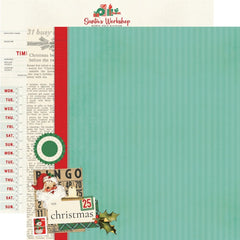 Simple Vintage Holly Jolly - Simple Stories - Double-Sided Cardstock 12"X12" - The Nice List