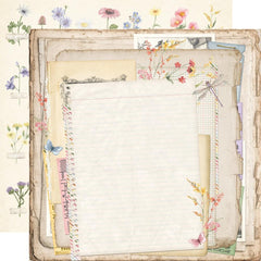 Simple Vintage Meadow Flowers - Simple Stories - Double-Sided Cardstock 12"X12" - Walk In Nature