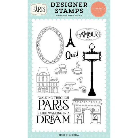 Paris - Carta Bella - Clear Stamps - Walking Through Paris