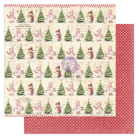 25 & Peppermint - Prima Marketing - Double-Sided Cardstock 12"X12" - Warm & Cozy