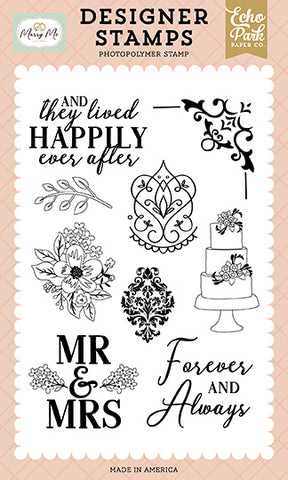 Marry Me - Echo Park - Clear Stamps - Wedding Damasks