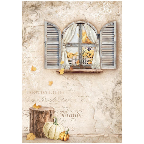 Golden Harmony - Stamperia - A4 Rice Paper - Window (7699)