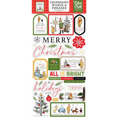 Winnie The Pooh Christmas - Echo Park - Chipboard 6"X13" - Word & Phrases