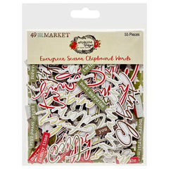 49 & Market - Evergreen Season - Chipboard Set - Words (8553)