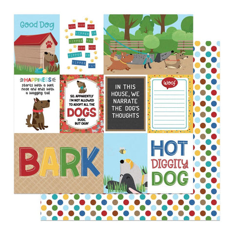 Hot Diggity Dog - PhotoPlay - Double-Sided Cardstock 12"x12" - Yippee Yay