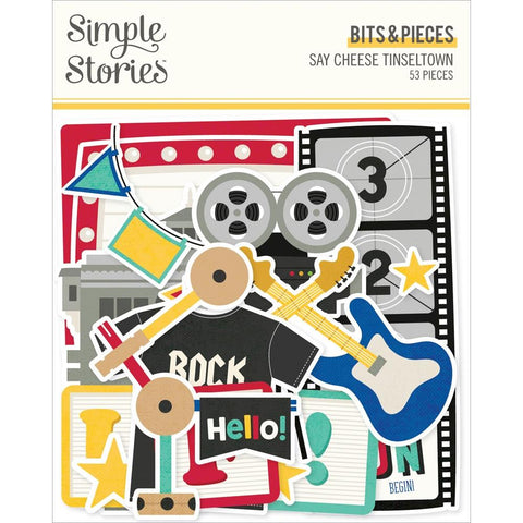 Say Cheese Tinseltown - Simple Stories - Bits & Pieces 53/Pkg