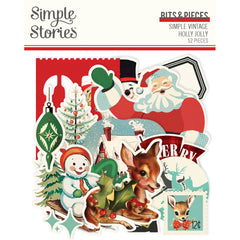 Simple Vintage Holly Jolly - Simple Stories - Bits & Pieces 52/pkg