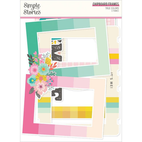 True Colors - Simple Stories - Chipboard Frames 6/Pkg