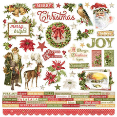 Simple Vintage Yuletide -Simple Stories - 12"X12" Cardstock Stickers - Combo