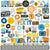 Little Builder - Echo Park - 12"x12" Carstock Sticker Sheet - Elements