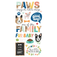 Fur Baby DOG - Simple Stories - Foam Stickers