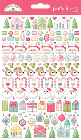 Tinsel Time - Doodlebug - Puffy Stickers - Icons