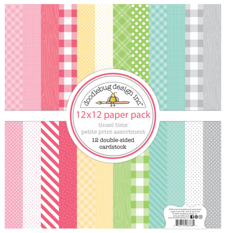 Tinsel Time - Doodlebug - 12"x12" Collection Pack - Petite Prints