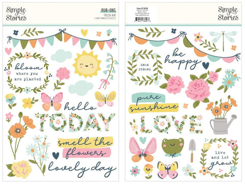 Fresh Air - Simple Stories - Rub-Ons 6"X8" 2/Pkg