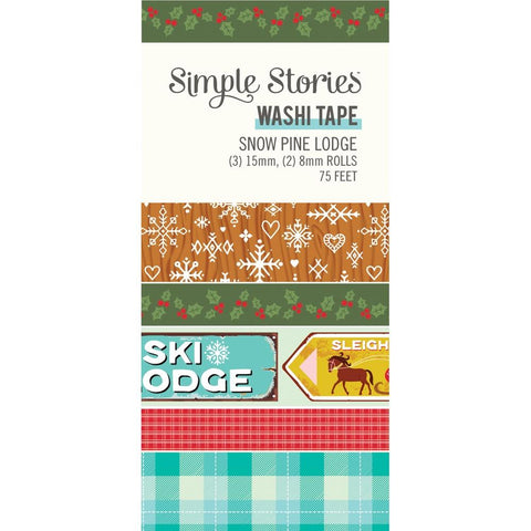 Snow Pine Lodge - Simple Stories - Washi Tape 5/Pkg