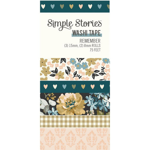 Remember - Simple Stories - Washi Tape 5/Pkg