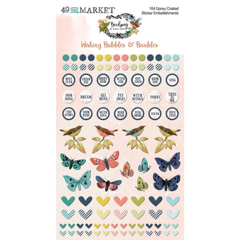 Birdsong - 49 & Market - Epoxy Stickers - Wishing Bubbles (9277)