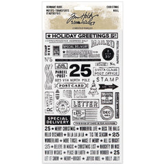 Tim Holtz - Idea-Ology - Remnant Rubs 2/Pkg - Christmas (2965)